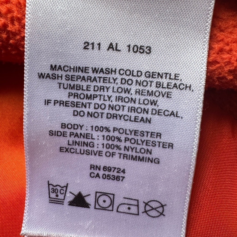 Columbia Vest Orange Sleeveless Zip Fleece Lightweight - Picture 8 of 10